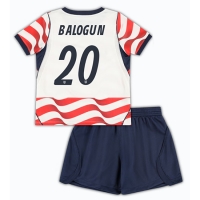 Camiseta Estados Unidos Folarin Balogun #20 Primera Equipación Replica Mundial 2026 para niños mangas cortas (+ Pantalones cortos)